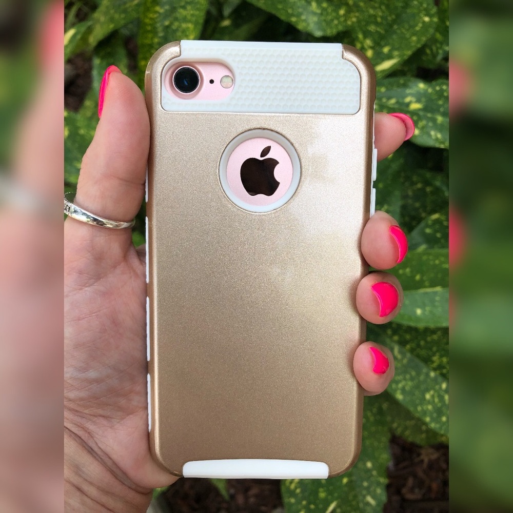 iPhone Gold/White Hybrid Case